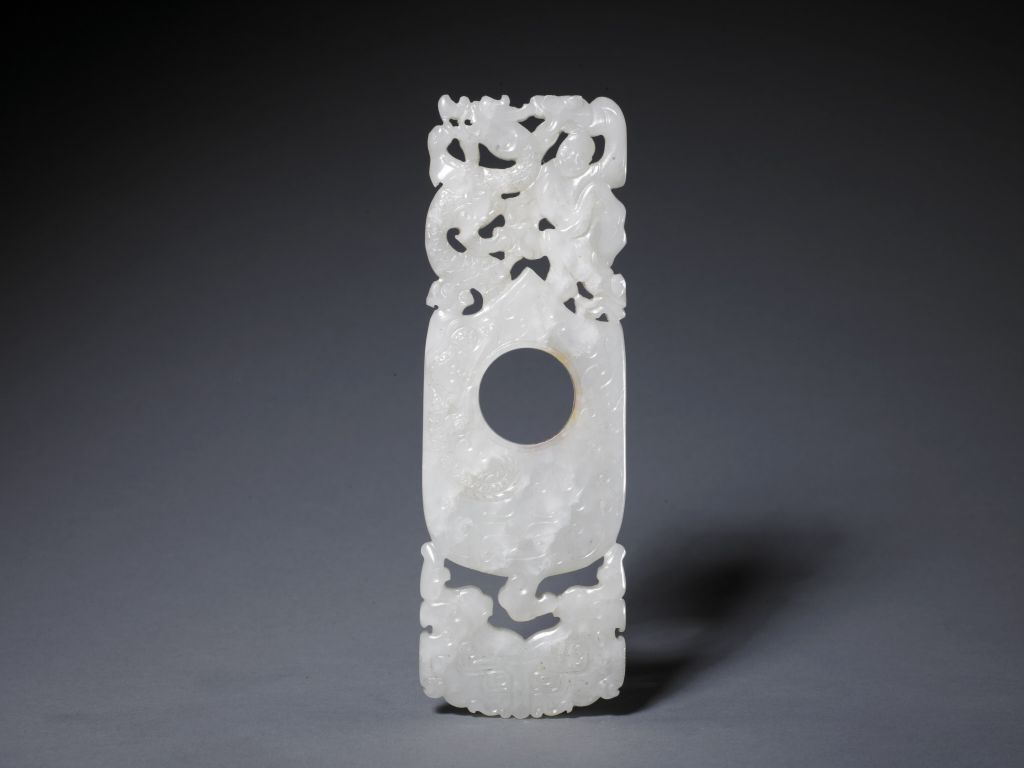 图片[1]-White jade carved child chen pendant-China Archive